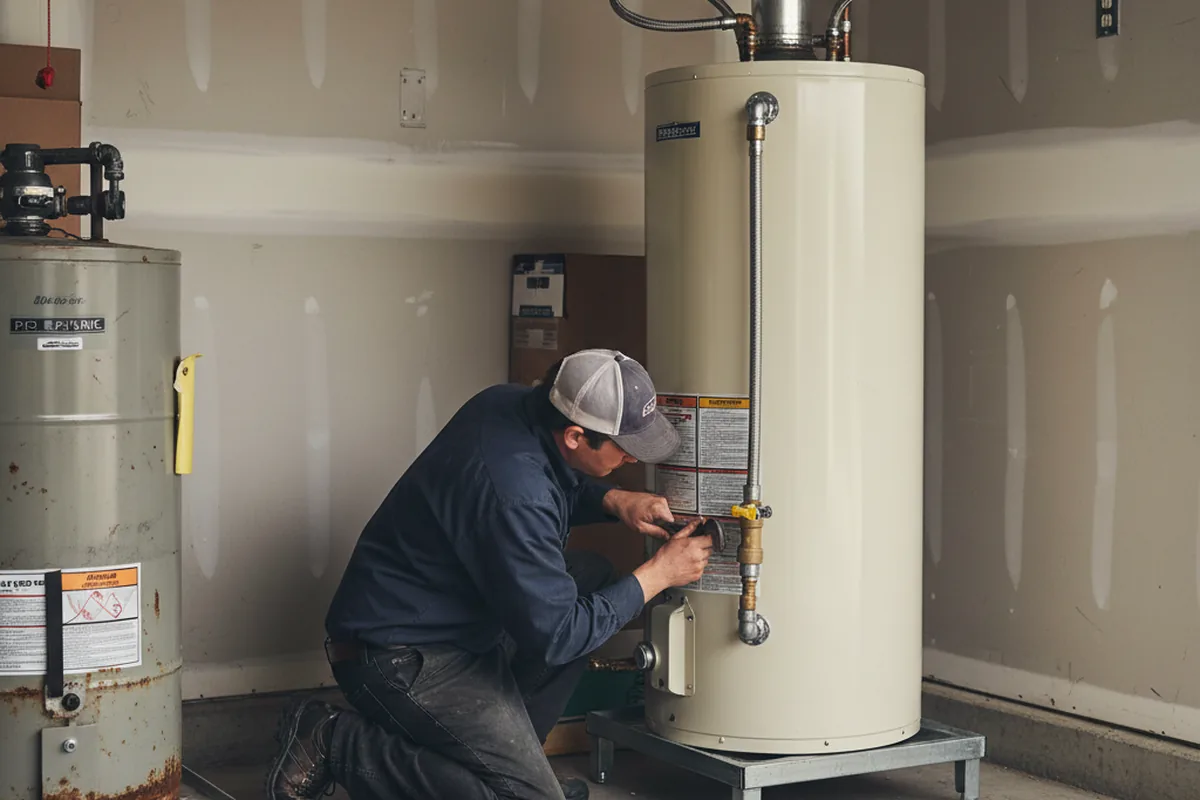 Water heater and shutoff valve replacement in Lewisville